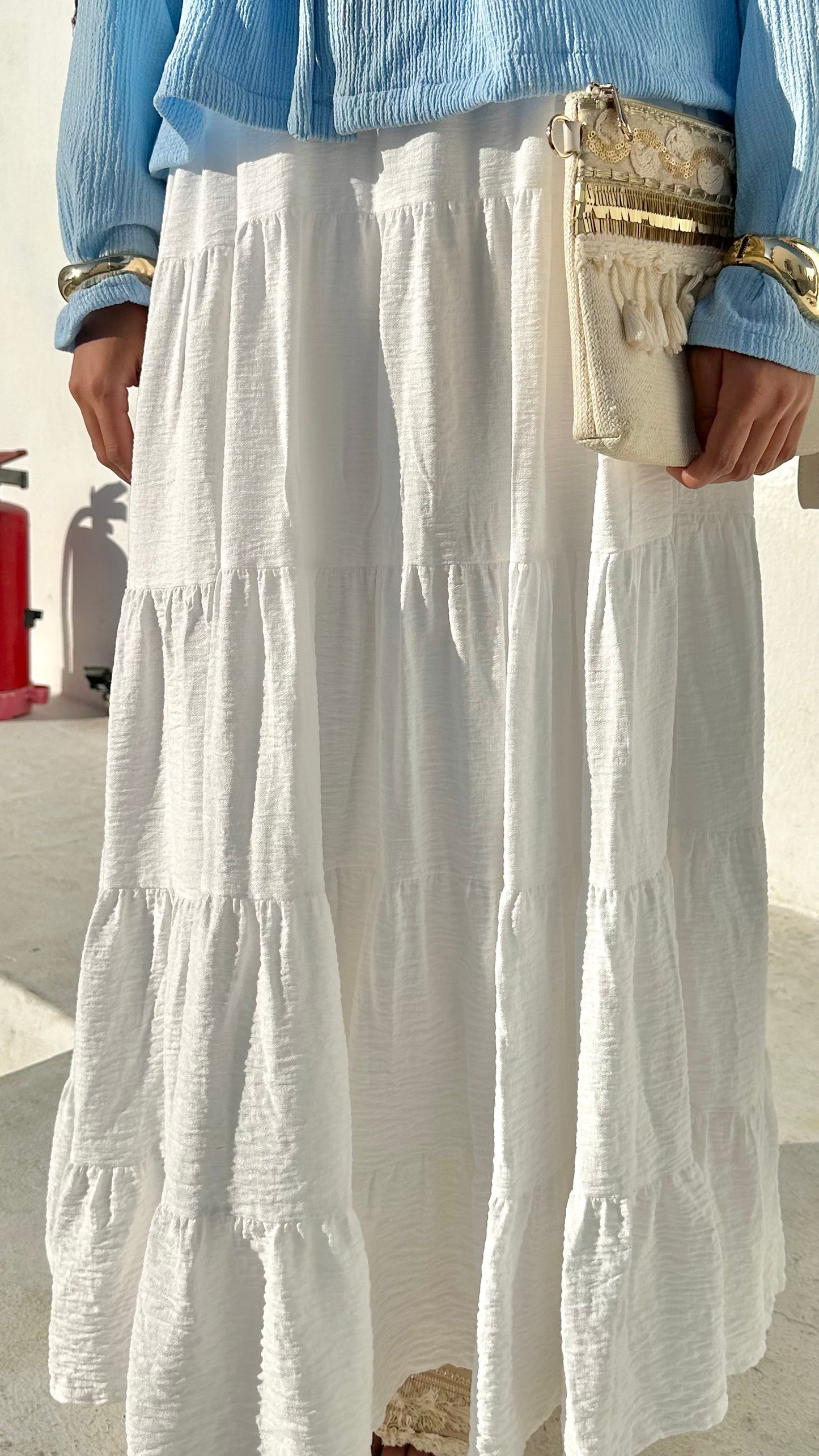 Mora white Skirt